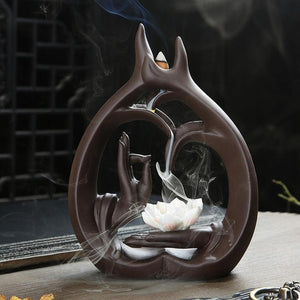 Buddha Hand Smoke Waterfall Incense Burner